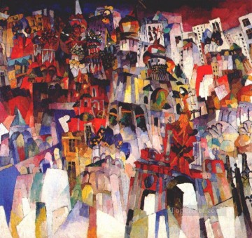 Abstracto famoso Painting - Moscú 1913 Aristarkh Vasilevich Lentulov cubismo abstracto